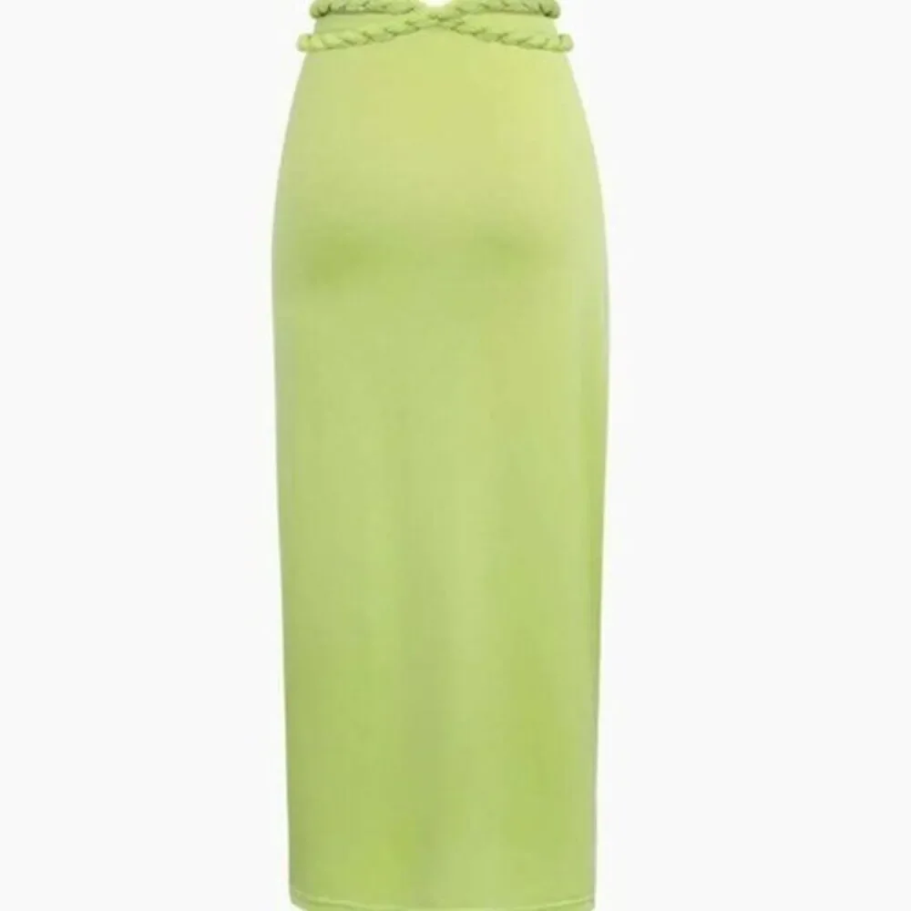 Micas Braided Waist Tie Wrap Skirt or Cover-Up Lime Green‎ Size M